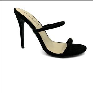 New Black strap slide in mules. Size 39